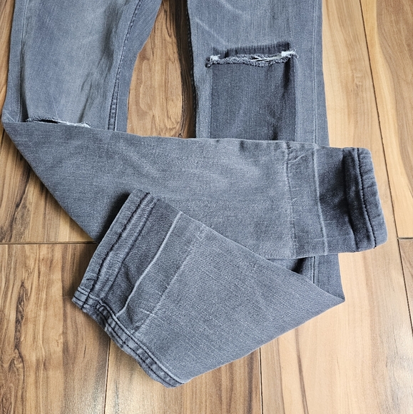 Umgee Distressed Skinny Jeans Grey-26 - Picture 2 of 7